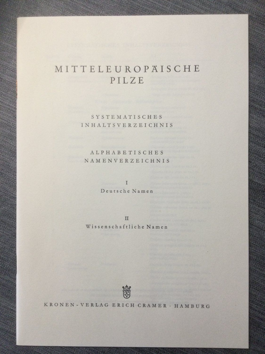 Mitteleuropäische Pilze - Sammlung Naturkundlicher Tafeln“ (Erich